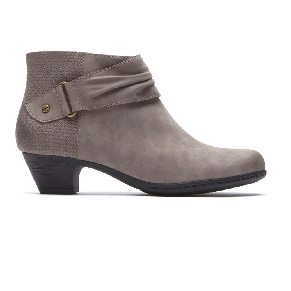 Rockport Womens Brynn Rouched - Boots Grey - WVQ173960